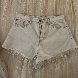 White cut off shorts